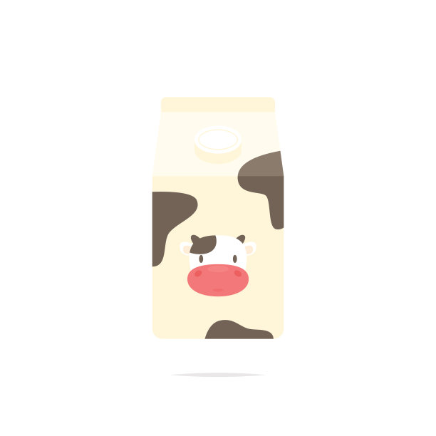 牛奶纸盒向量图片下载