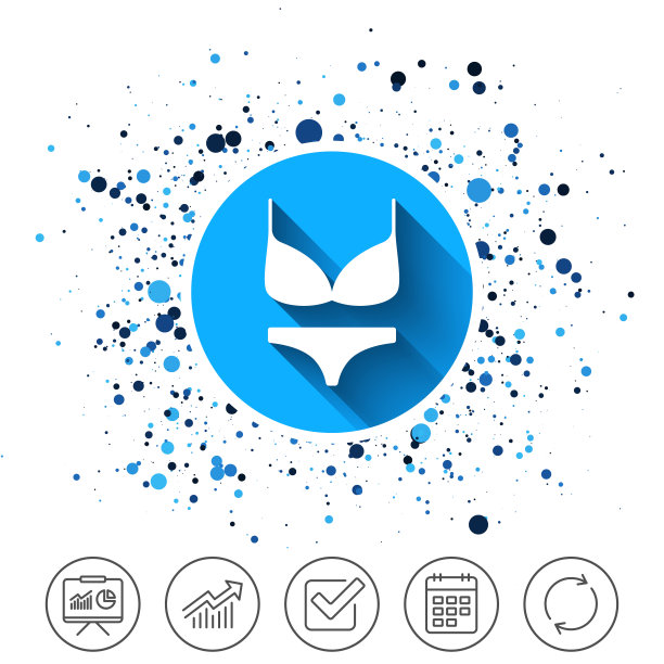 女人胸罩和内裤的图标。密友内衣。图片下载