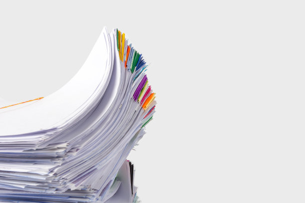 文件堆孤立的白色图片下载