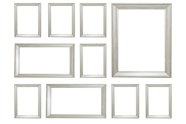 白色木框孤立白色背景图片下载