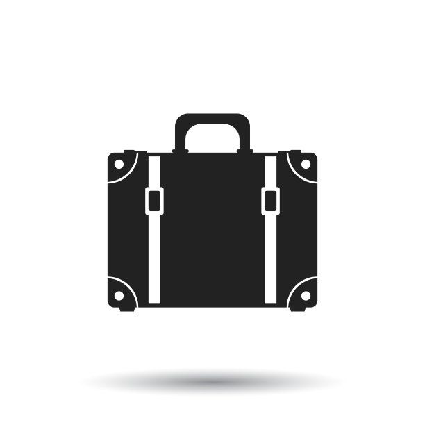手提箱平面矢量插图上的白色背景。案例旅游、旅行、旅行、旅游、航海、暑假。图片下载