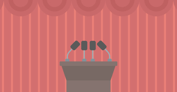 讲坛演讲背景与麦克风图片下载