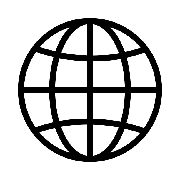 地球细线矢量图标图片下载