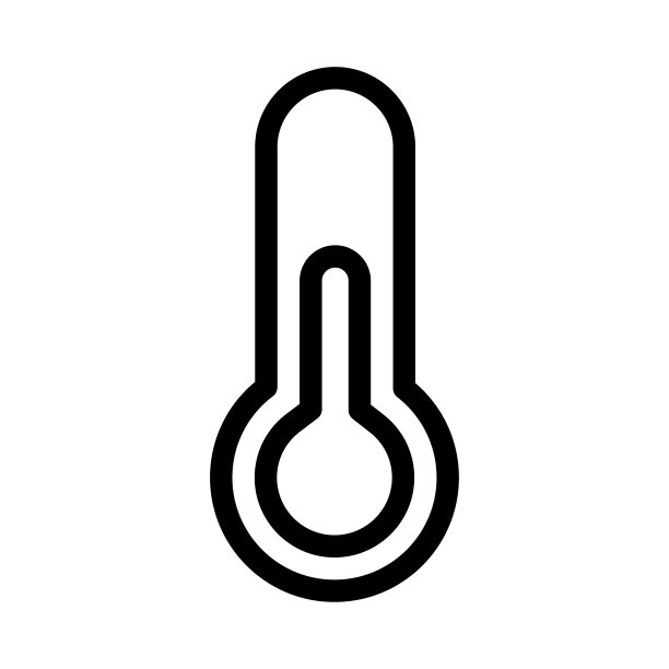 温度细线矢量图标图片下载