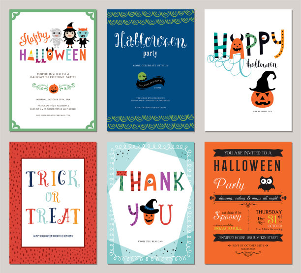 万圣节贺卡图片素材ID：311130924