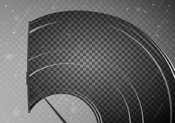 用雨刷擦玻璃。雨和雪在透明的背景。图片下载