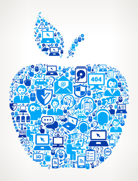 苹果技术支持矢量图标模式图片下载