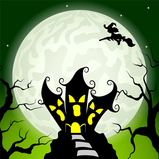 满月之夜闹鬼的城堡图片下载