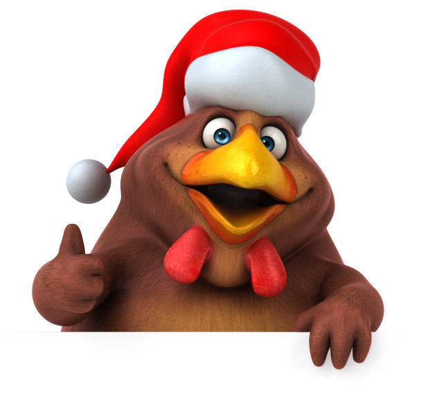 有趣的鸡- 3D插图图片下载