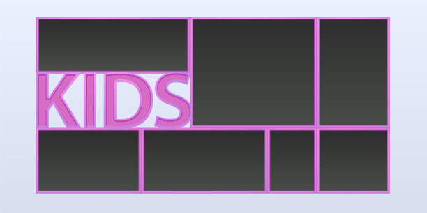 拼贴的相框矢量插图图片下载