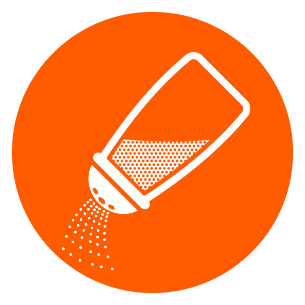 盐橙色圆形图标图片下载