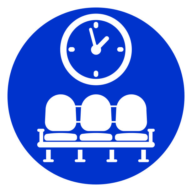 等候室蓝色图标图片下载