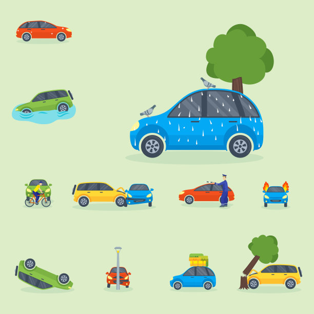 汽车碰撞碰撞交通保险安全汽车应急灾害与应急维修运输载体说明图片下载