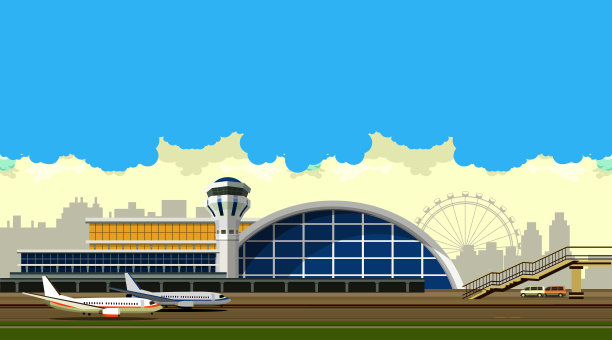 机场建筑矢量图图片下载