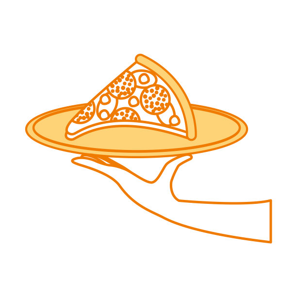 手握披萨奶酪香肠美味快餐图片下载