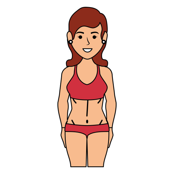 穿着运动服的苗条女人图片下载