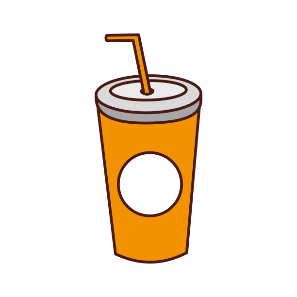塑料苏打杯，吸管，一次性外卖图片下载