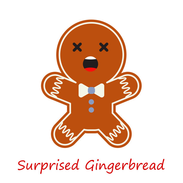 横幅姜饼的情绪。可爱的卡通姜饼。矢量插图。图片下载