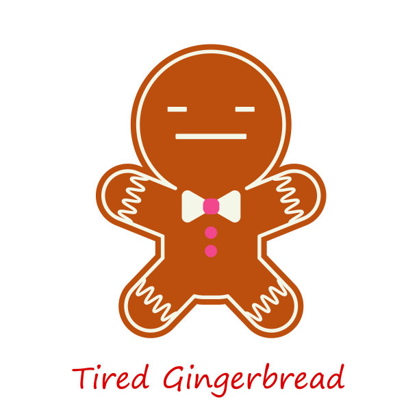 横幅姜饼的情绪。可爱的卡通姜饼。矢量插图。图片下载