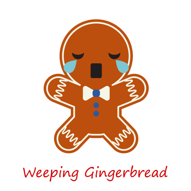 横幅姜饼的情绪。可爱的卡通姜饼。矢量插图。图片下载