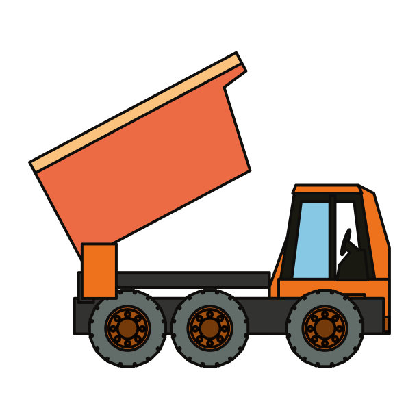 卡车摇杆矢量图图片下载