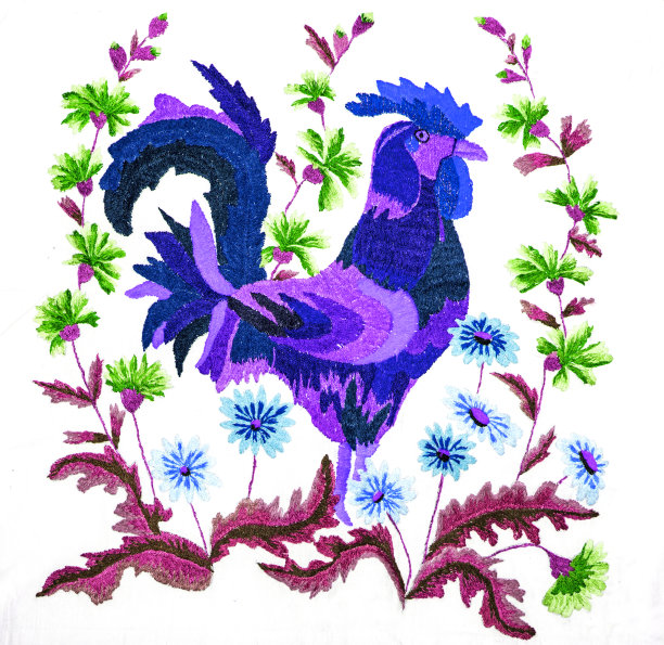 乌克兰民间刺绣，手工制作图片下载