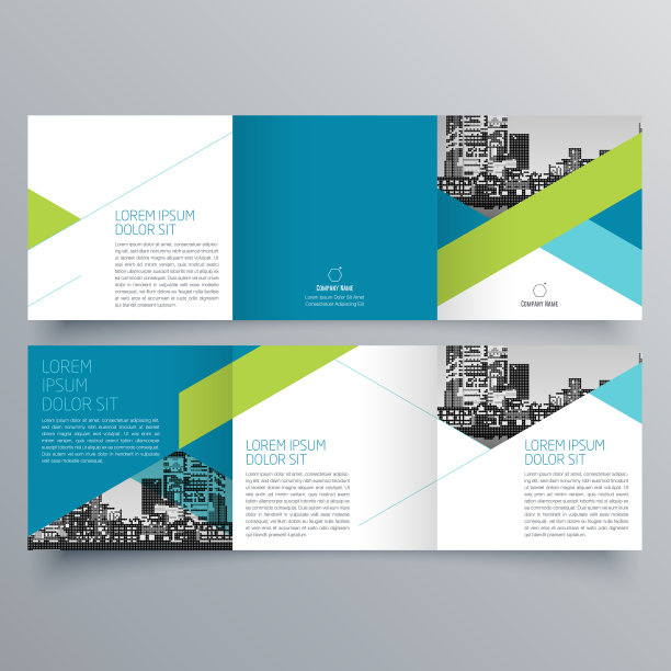 宣传册设计，宣传册模板，创意三折，趋势宣传册图片下载