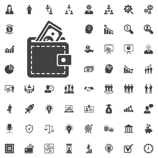 带有美元图标的钱包图片下载