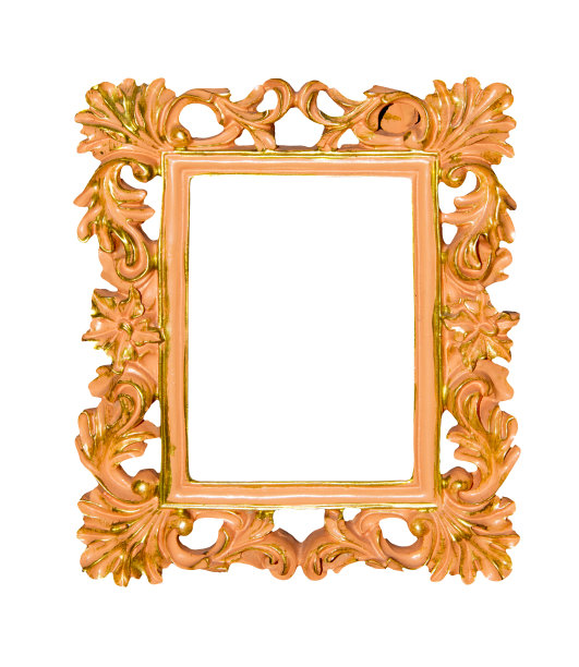 复古照片和相框孤立在白色背景图片下载