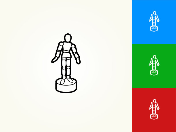 Stick Figure Model黑色描边线性图标图片下载