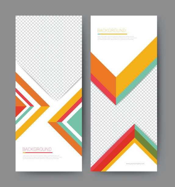 模板业务卷设计垂直大小，与空白的照片背景矢量插图图片下载