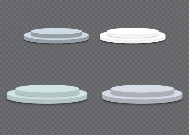 颁奖典礼上，空无一人的获奖者登上领奖台，获得一、二、三名。矢量图图片下载