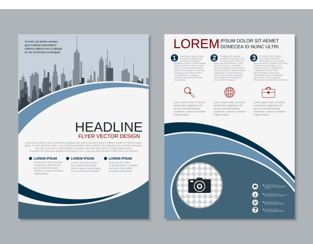 现代专业商业传单矢量模板图片下载