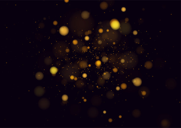 金色抽象散景背景。矢量图素材图片