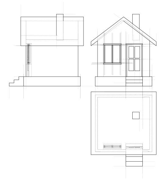 房子草图。向量图片下载