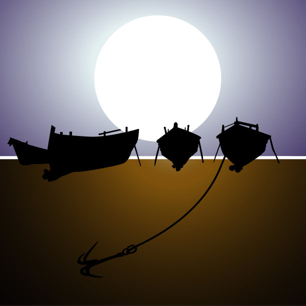 海滨夜船图片下载