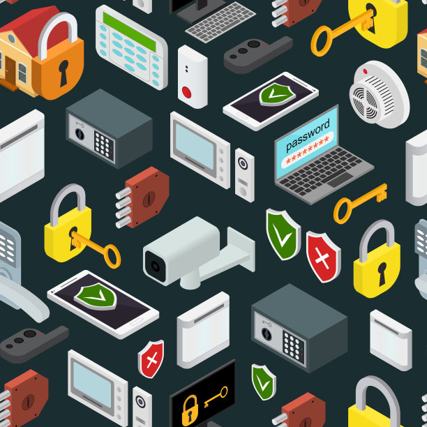 安全背景图案上的黑色。向量图片下载