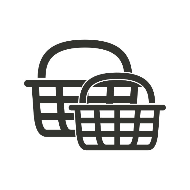 购物篮矢量图标图片下载