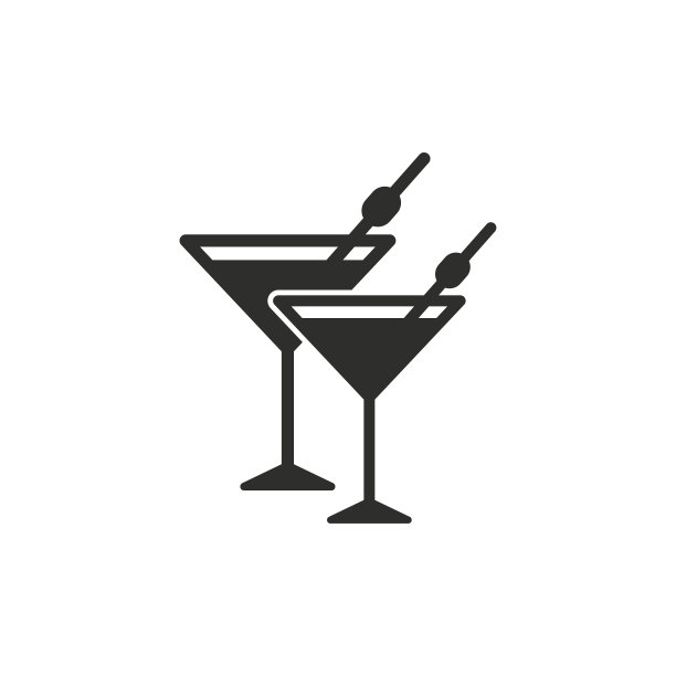 鸡尾酒矢量图标图片下载