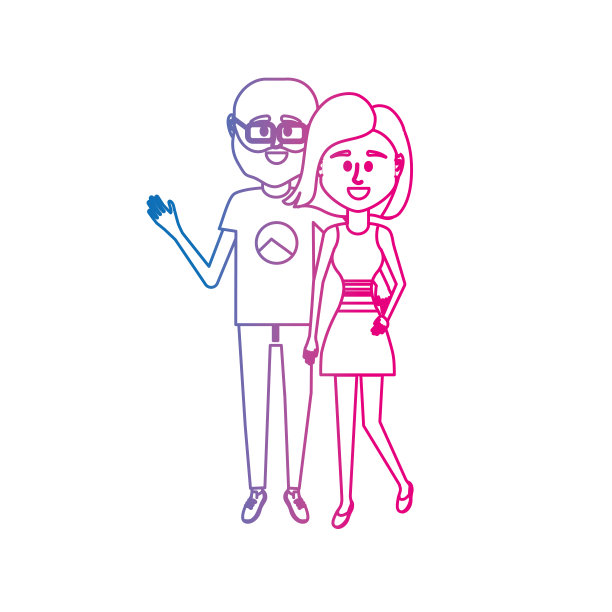 线条搭配服装设计图片下载