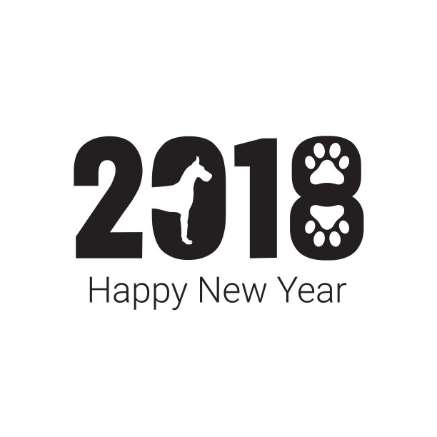 2018狗年新年快乐图片下载