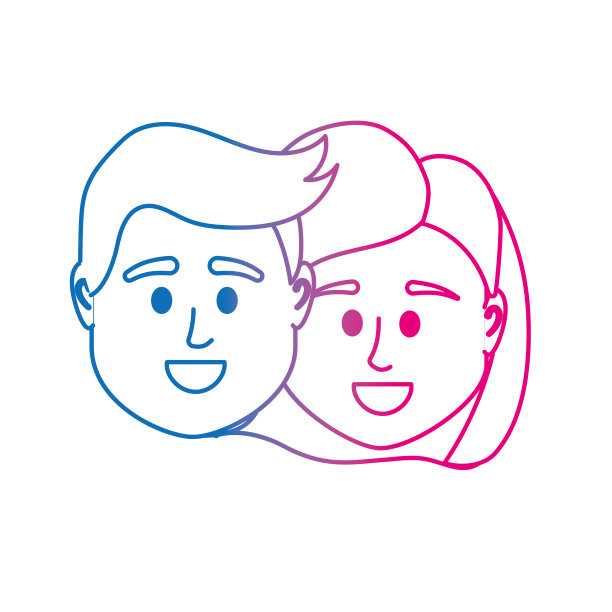 线夫妇头一起的发型设计图片下载