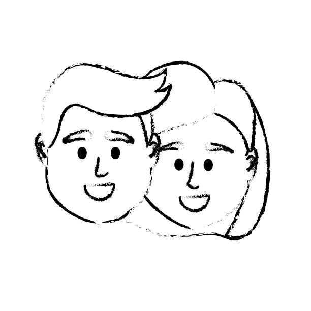 Figure couple head together with发型设计图片下载