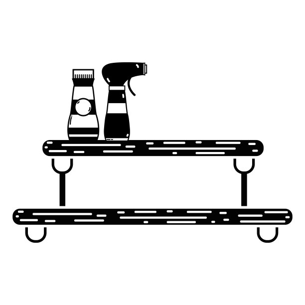 轮廓架与软化剂和洗涤剂液体喷雾瓶图片下载