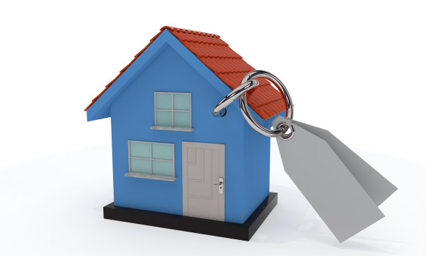 房屋销售概念，3d渲染图片下载