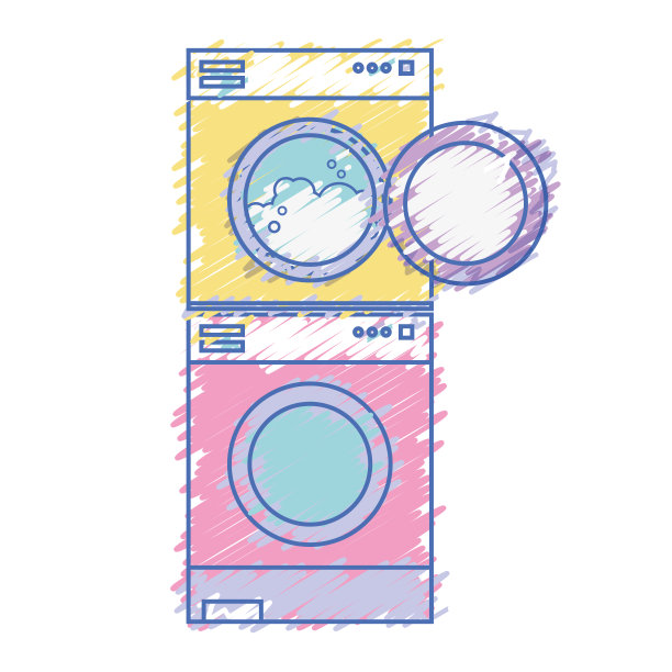 电子洗衣机和烘干机清洗图片下载