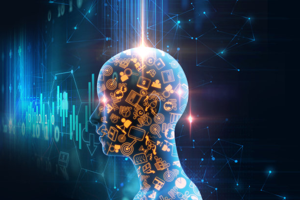 虚拟人体抽象技术背景3d插图图片下载