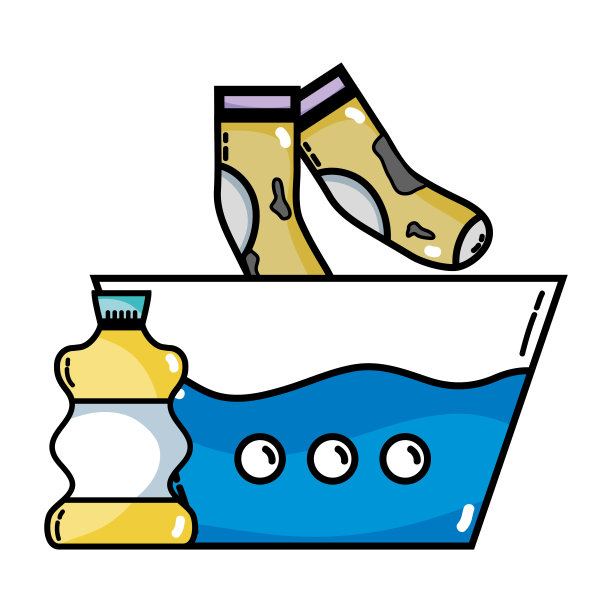 水桶和脏袜子和漂白剂瓶子图片下载