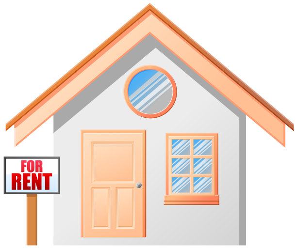 灰色的小房子，有出租的标志图片下载