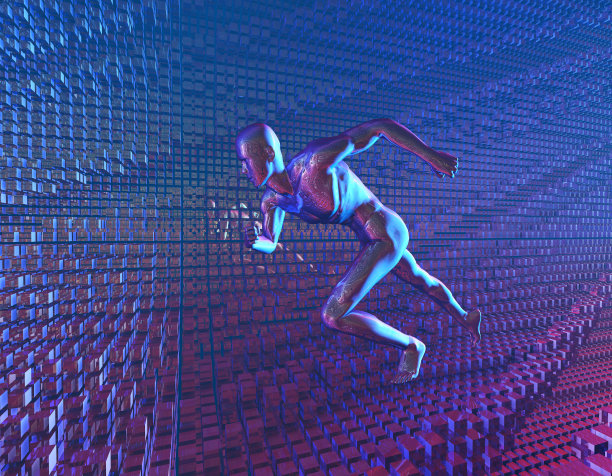 运行在网络上的人类，是科技进步的时代图片下载